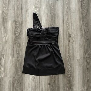 Suzy Shier Asymmetric Pleated Top